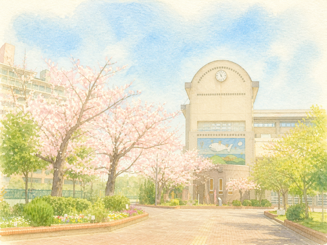 学校風景画